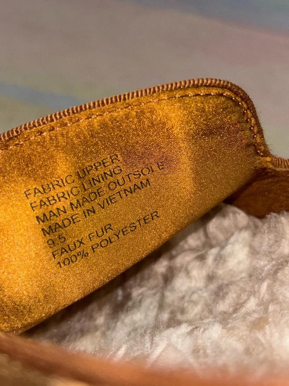 Birdies Starling Flats Amber Velvet Slip On Fuzzy Lining shoes size 9.5